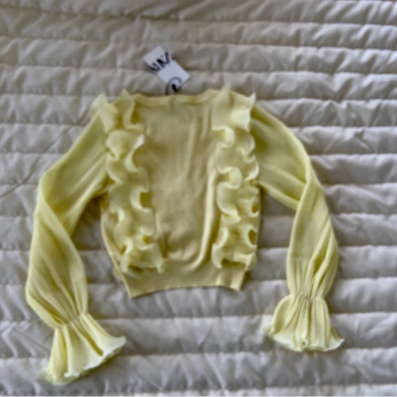 ZARA Ruffle Knit Sweater XS - Picture 3 of 9